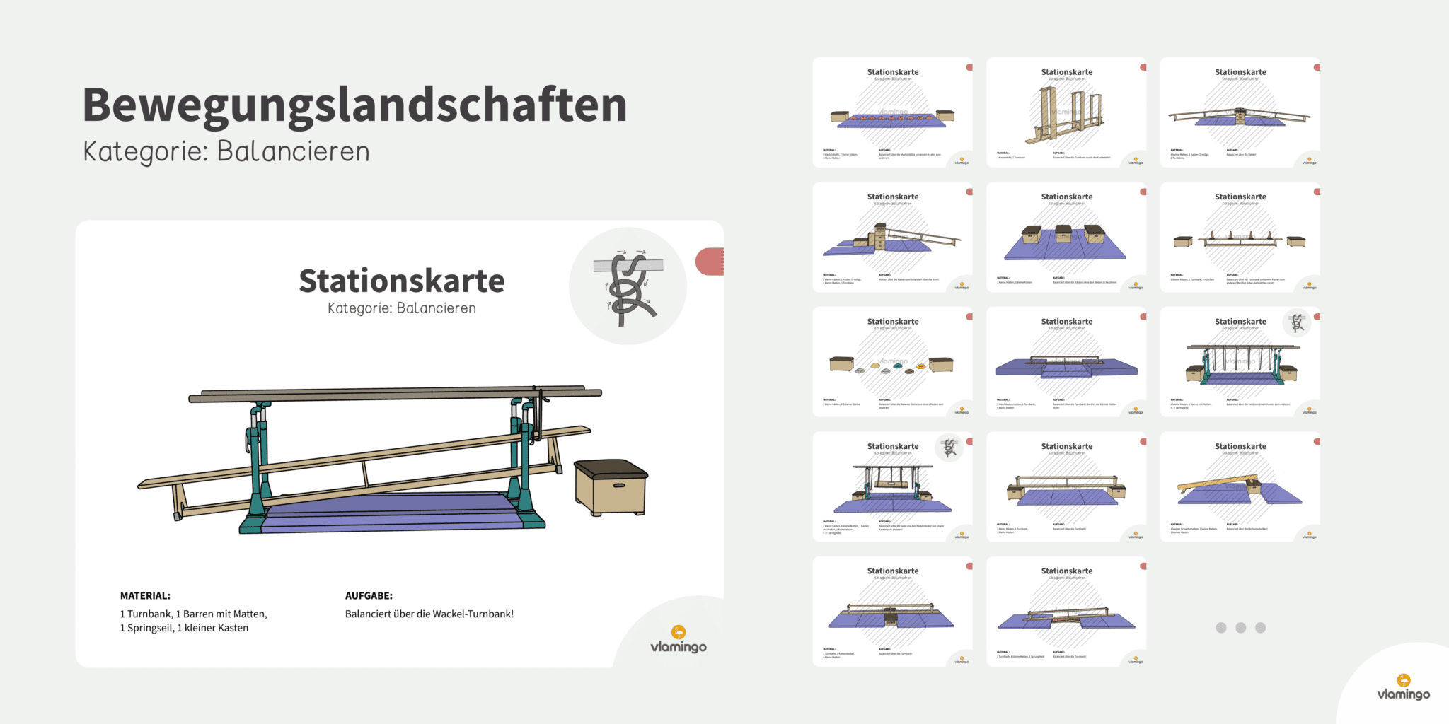 Bewegungslandschaften Stationskarten F Rs Kinderturnen Etc