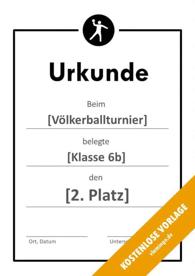 12 kostenlose Urkunden-Vorlagen für Völkerball-Turniere ...