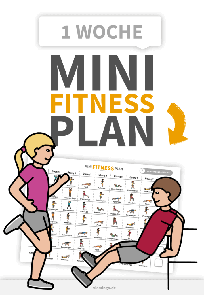 Mini-Fitness-Plan für 1 Woche (Homeschooling, Workout für Zuhause)