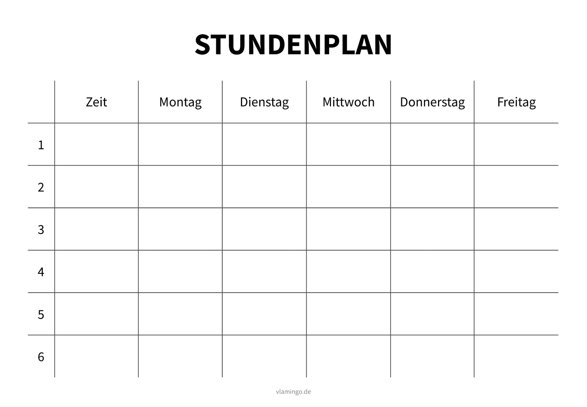 Stundenplan: 8 Vorlagen für die Schule zum Ausdrucken & Ausfüllen