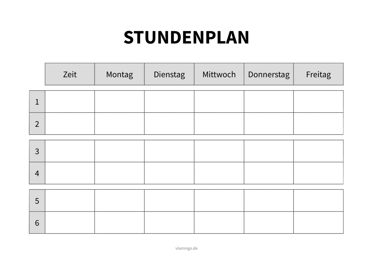 Stundenplan: 8 Vorlagen für die Schule zum Ausdrucken & Ausfüllen