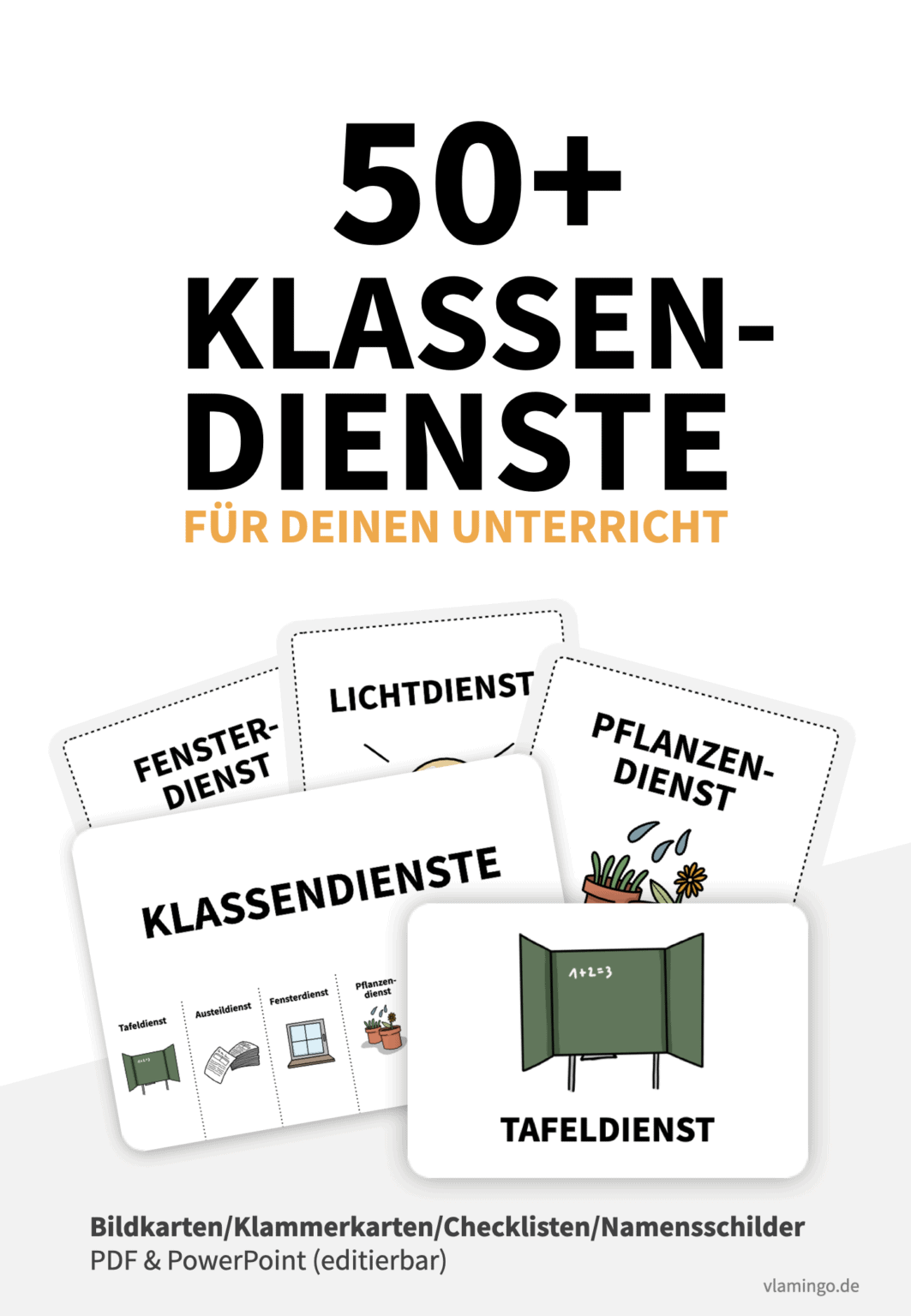 Klassendienste: 50+ Bildkarten für die Schule (Vorlagen zum Ausdrucken)