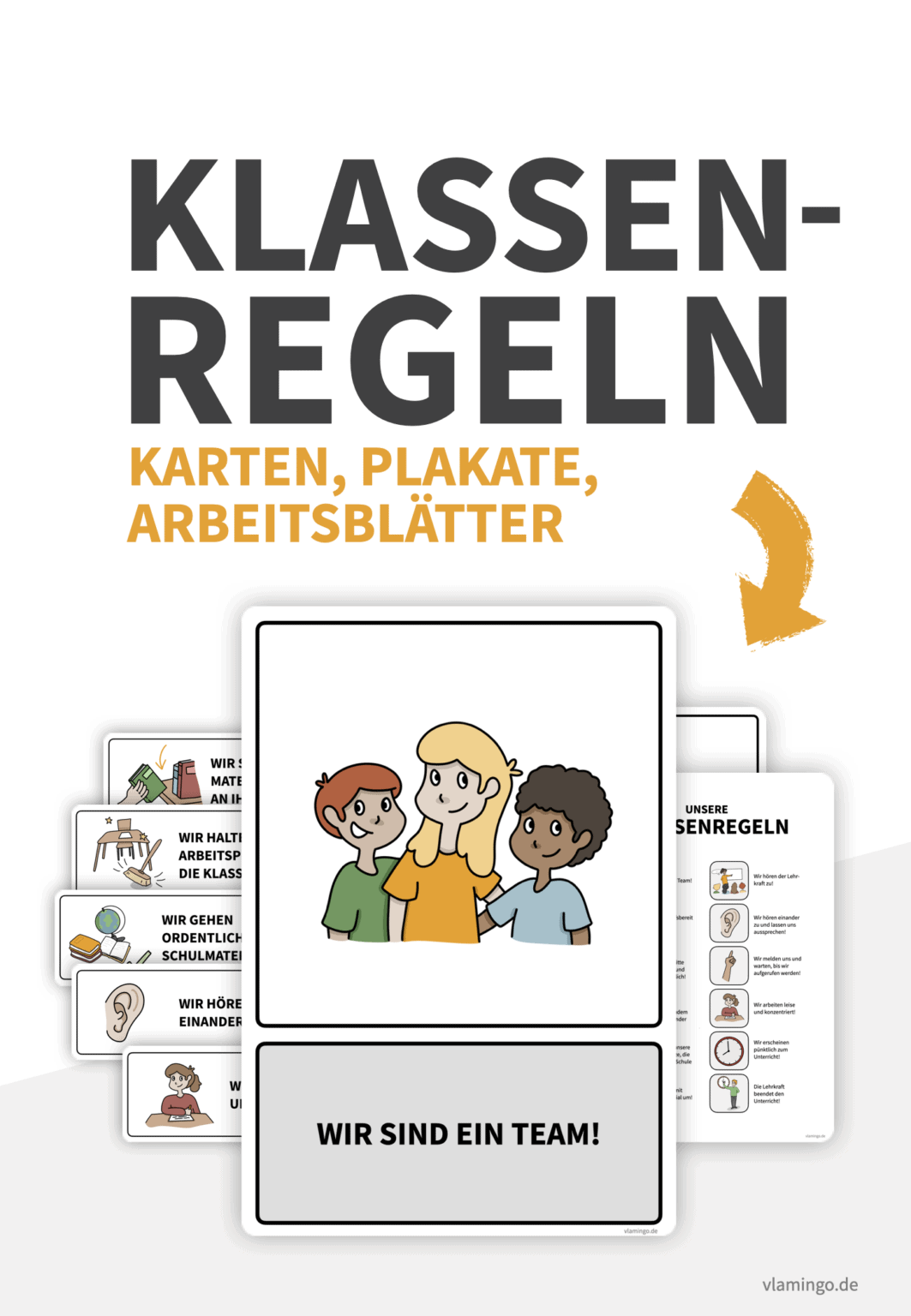 Klassenregeln & Klassenrituale: Plakat, Karten & Arbeitsblätter