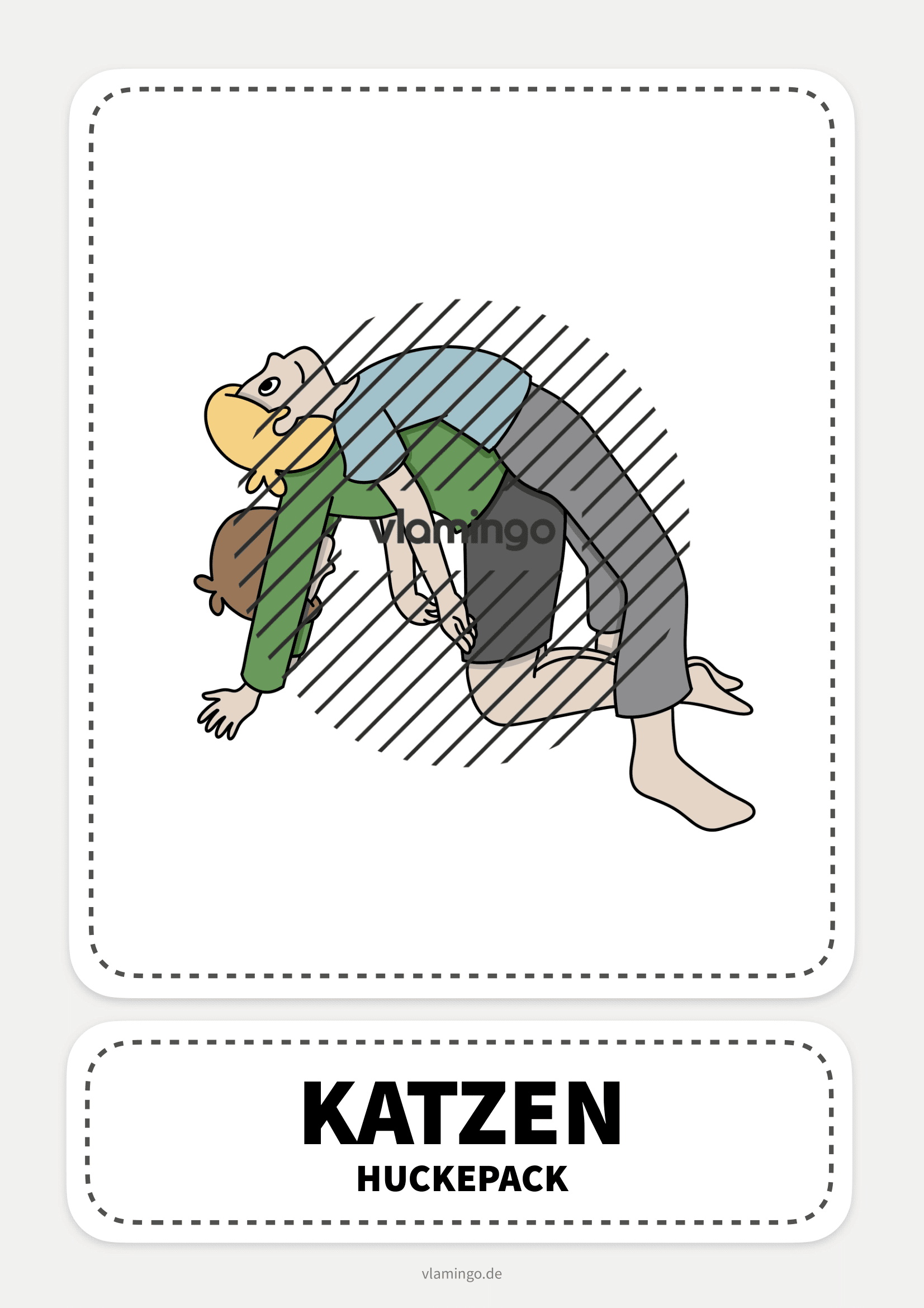 Partner-Yoga - Katzen-Huckepack