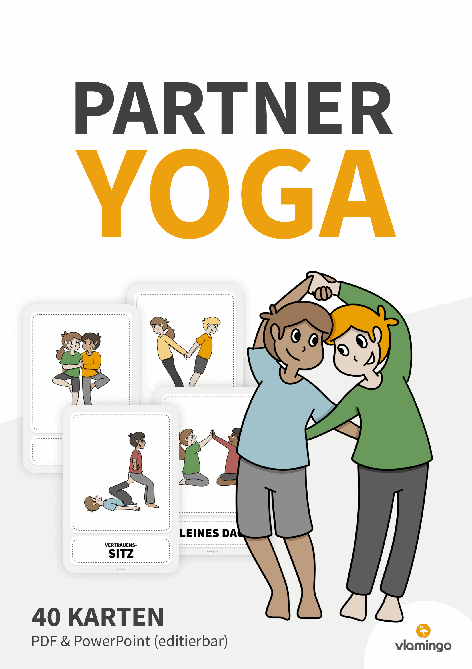 Partner-Yoga für Kinder - Übungen und Karten