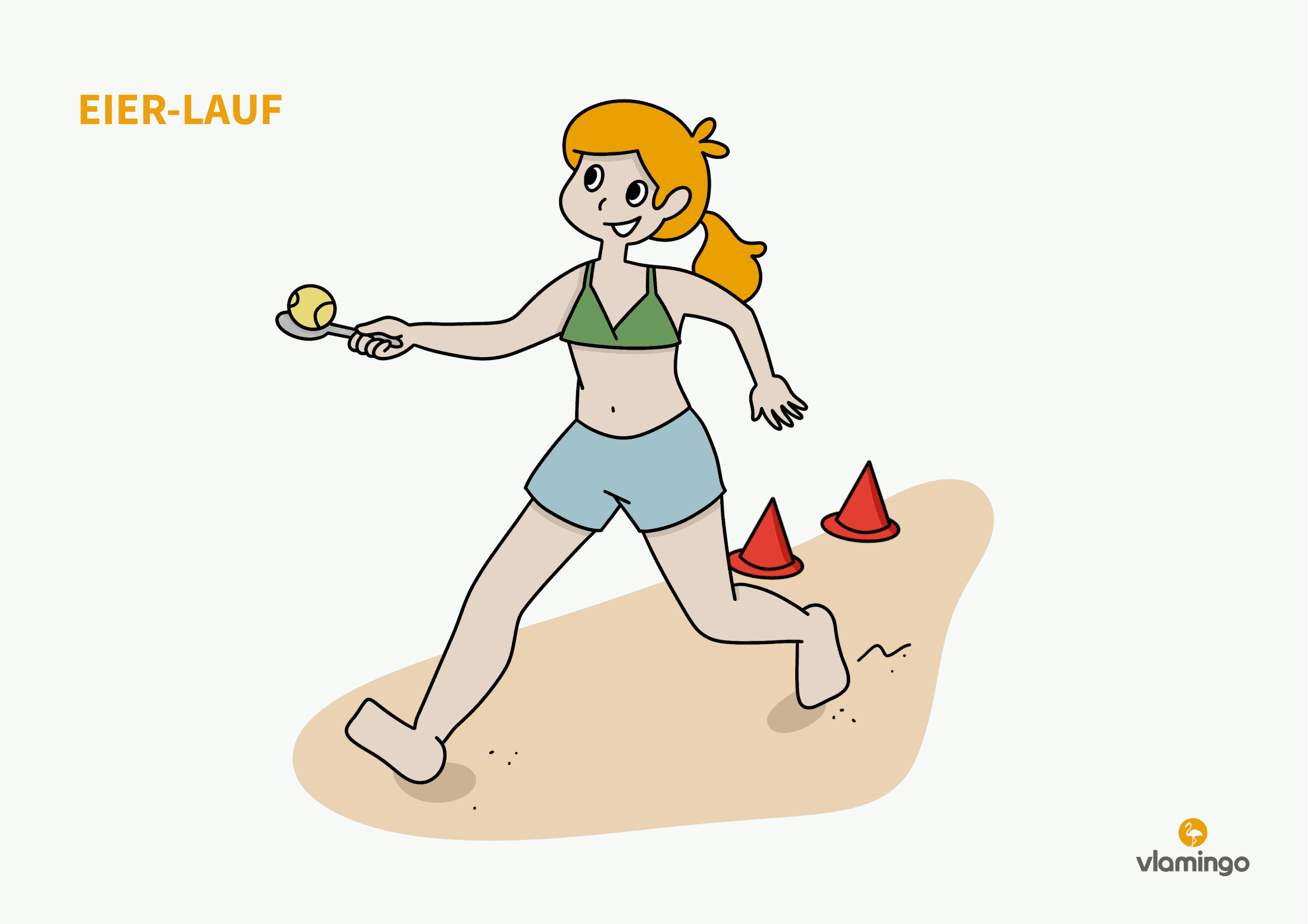 Strandspiel - Eier-Lauf