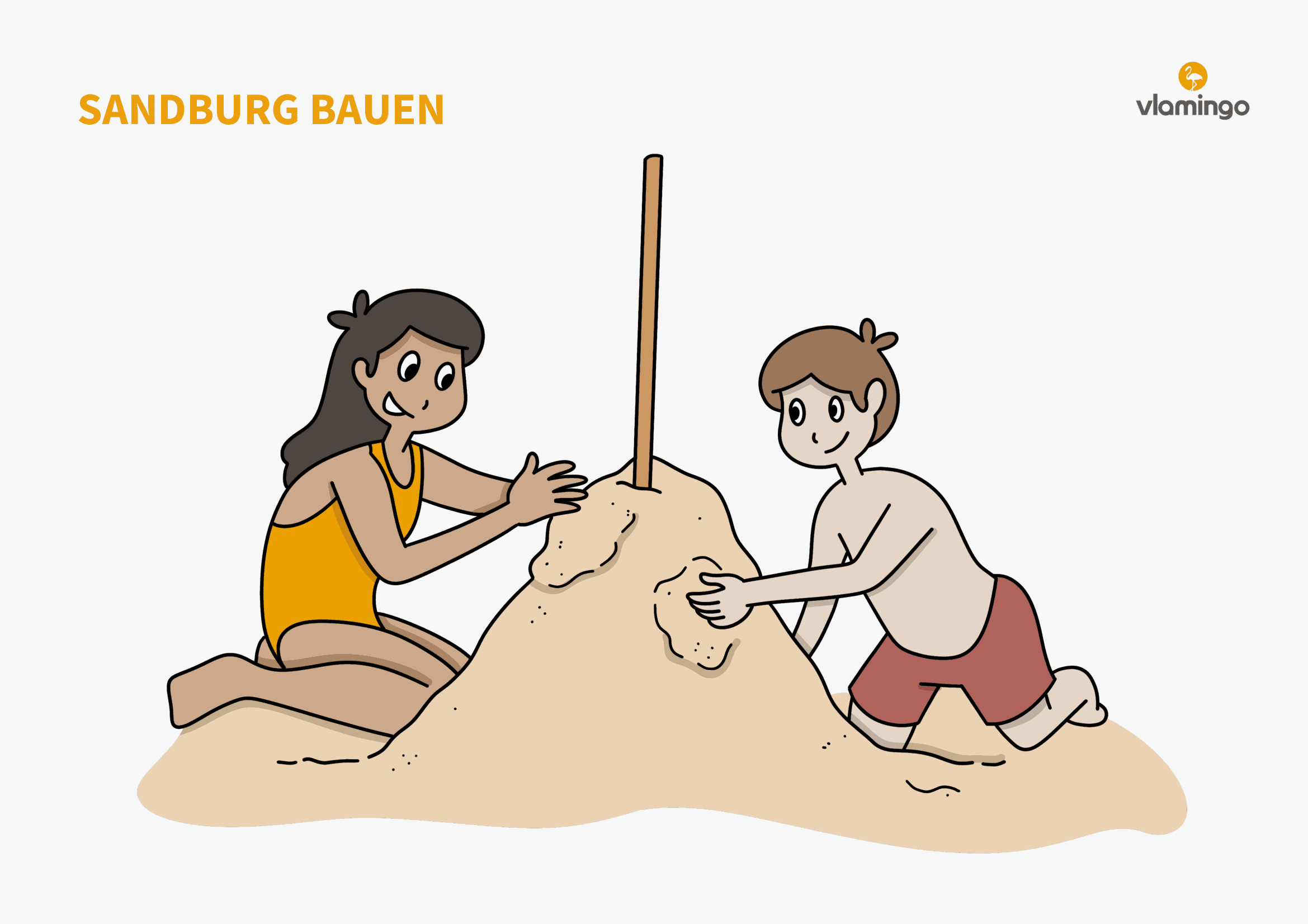 Strandspiel - Sandburg bauen
