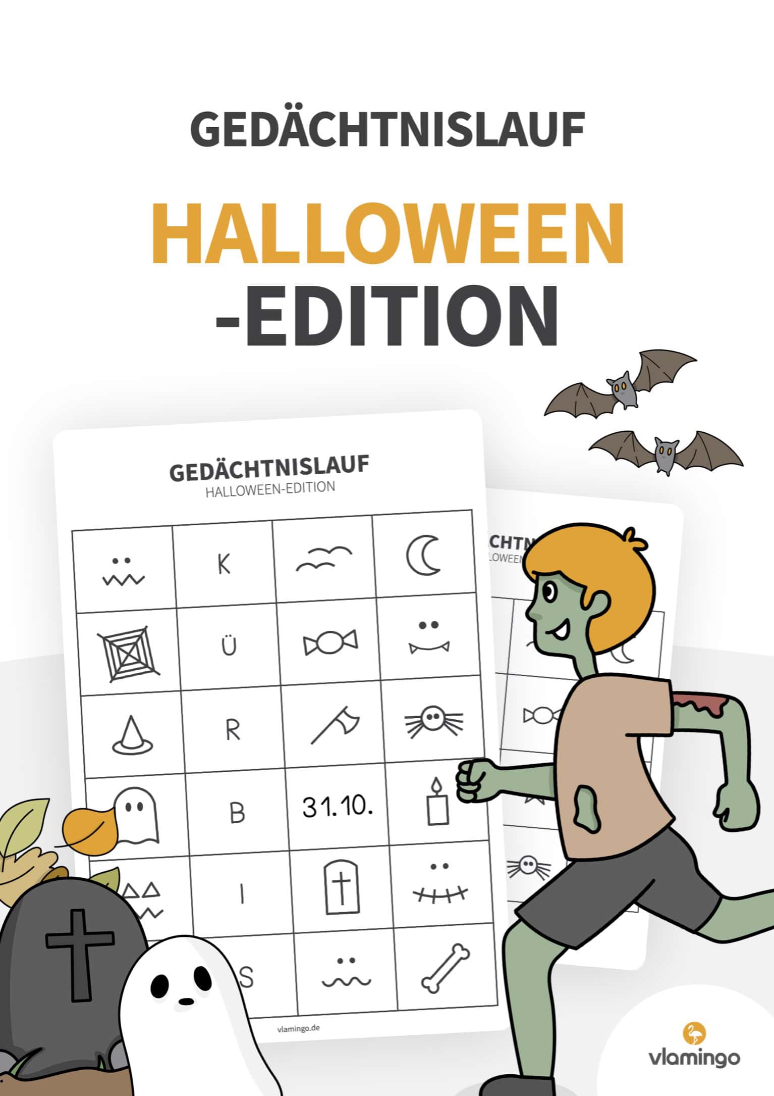 Gedächtnislauf - Halloween-Edition für den Sportunterricht - Grundschule