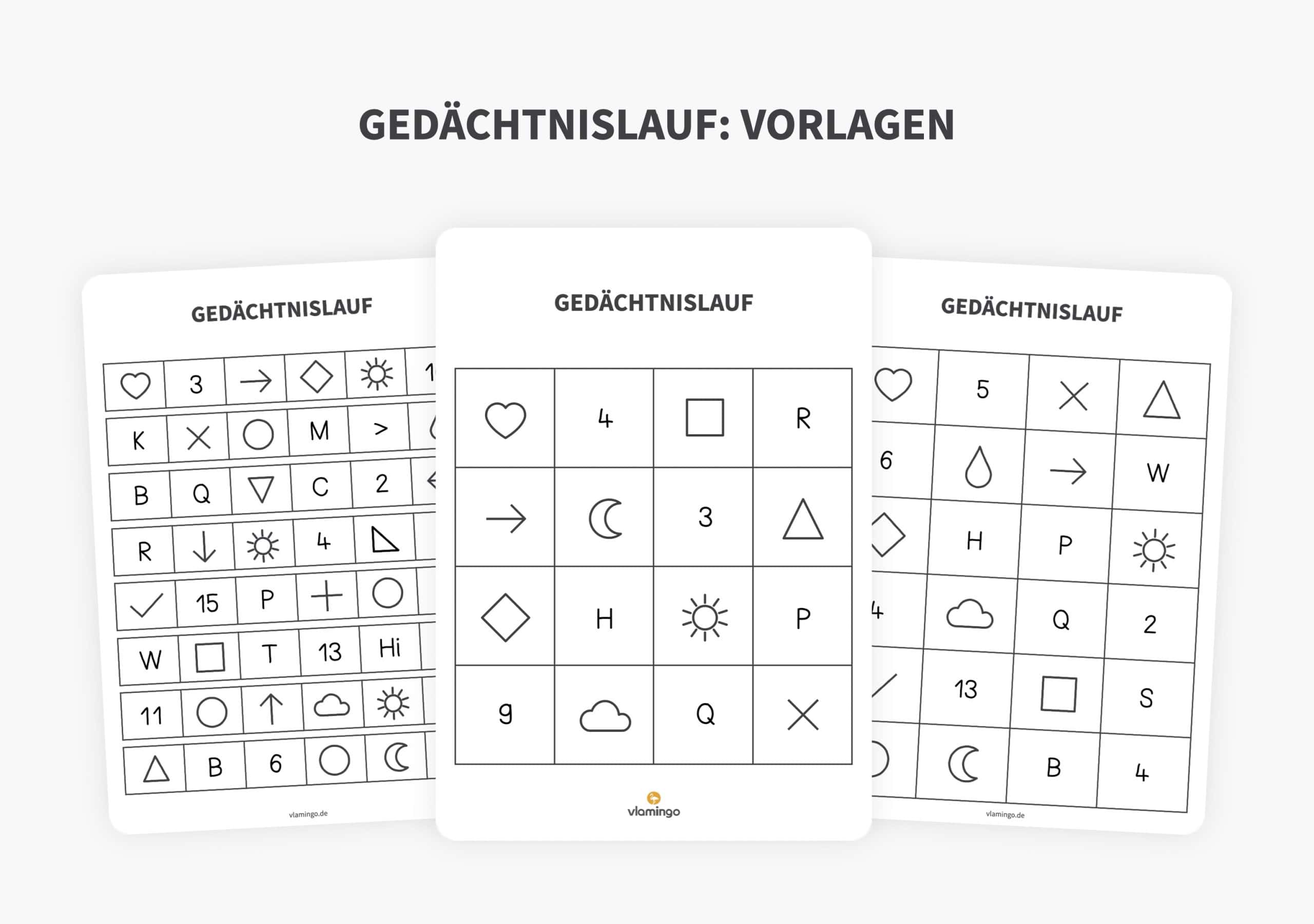 Gedächtnislauf Vorlagen