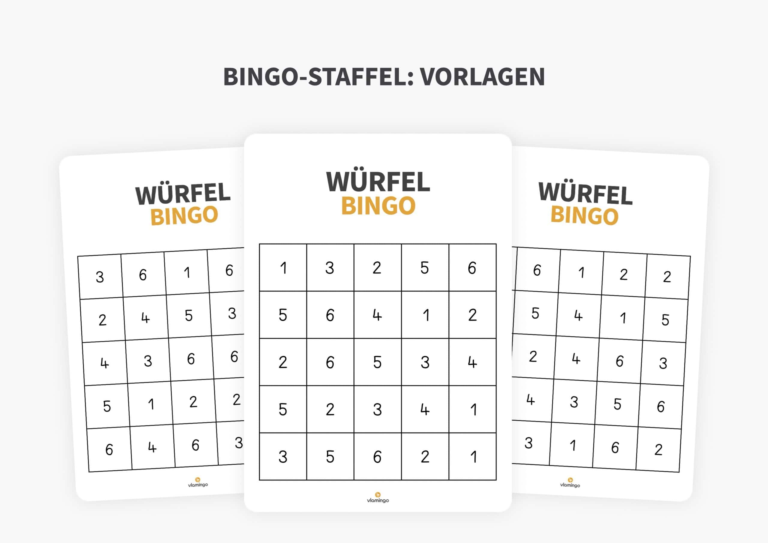 Würfel-Bingo - Vorlagen