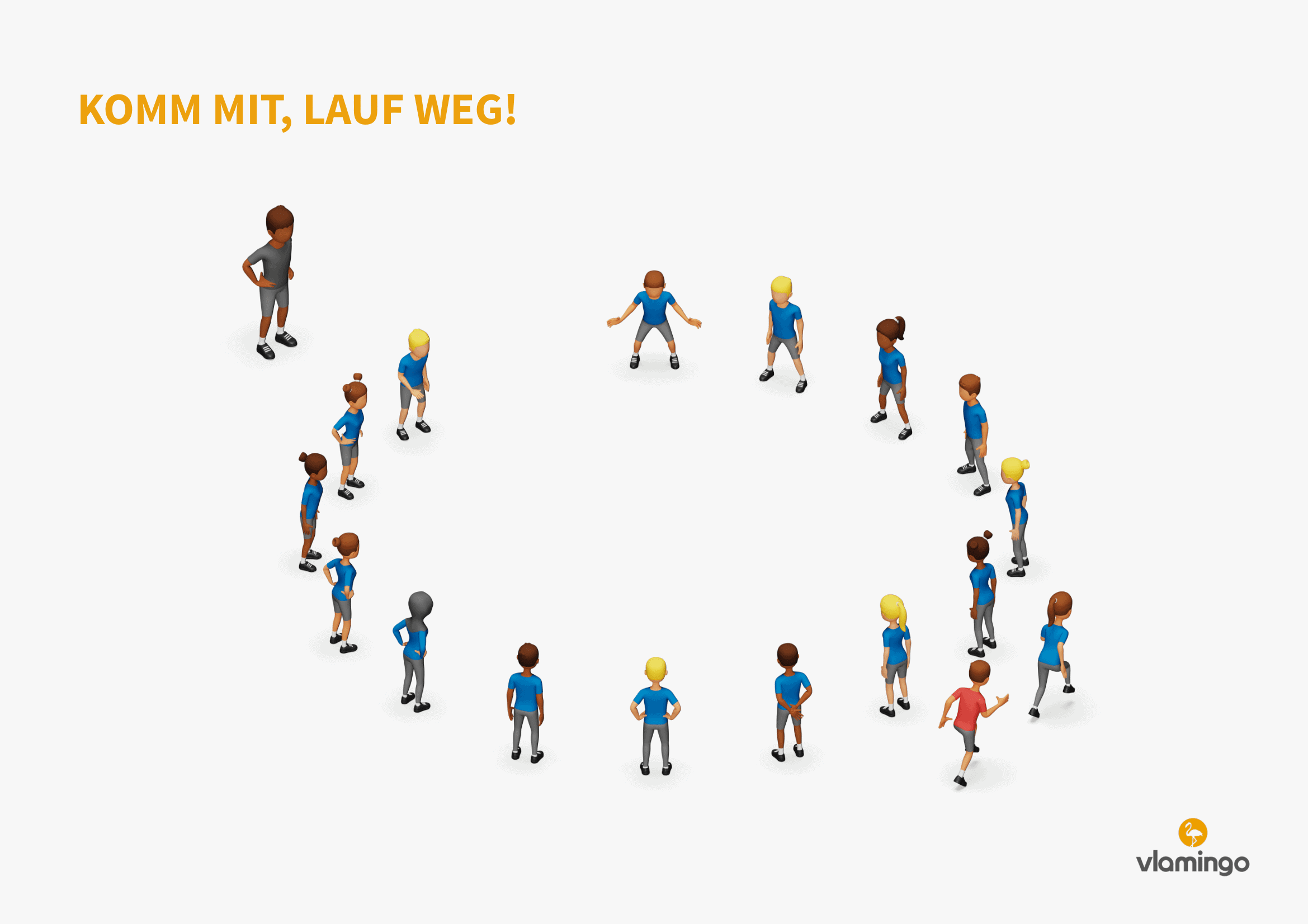 Sprintspiel - Komm mit, lauf weg