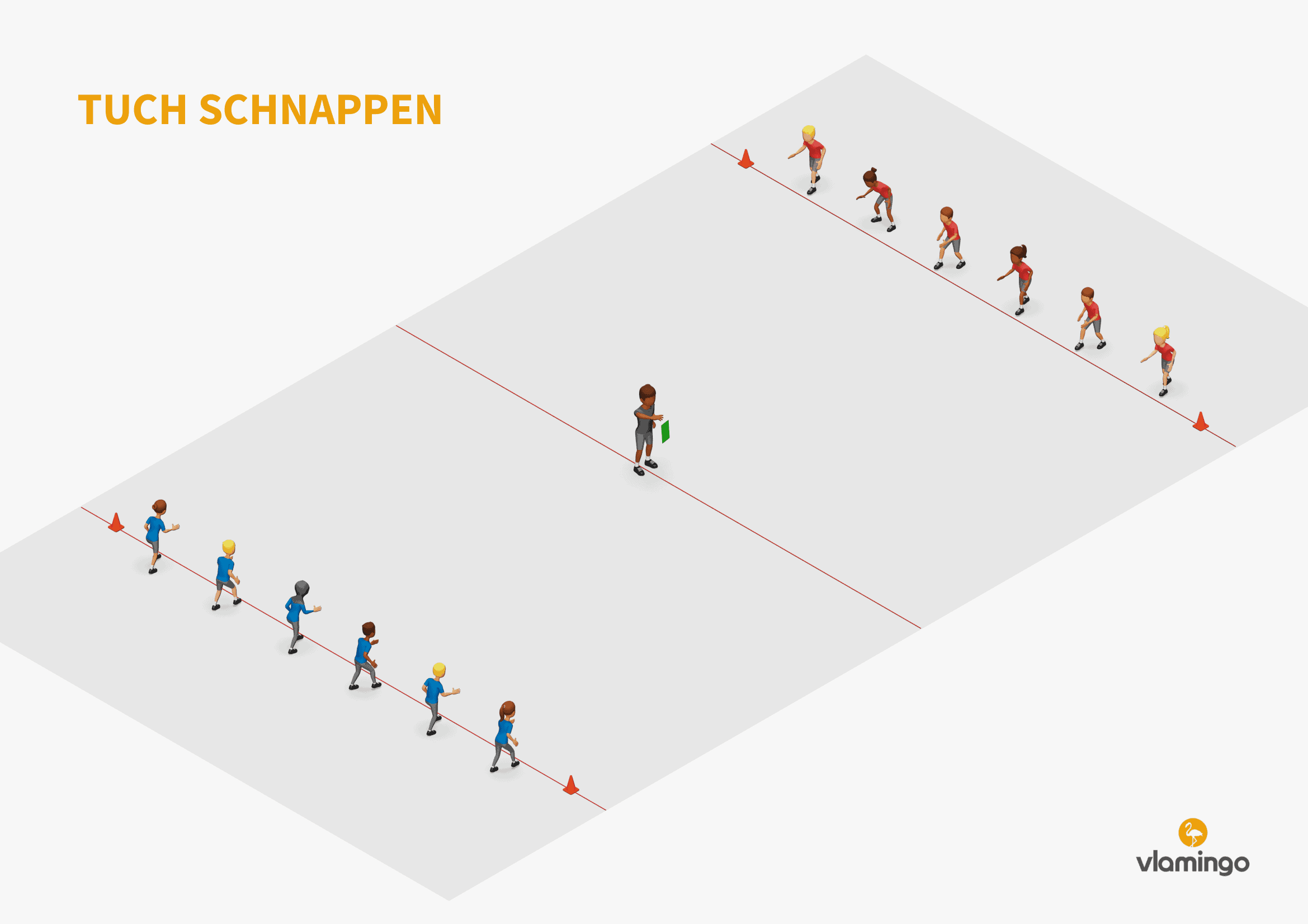 Sprintspiel - Tuch schnappen